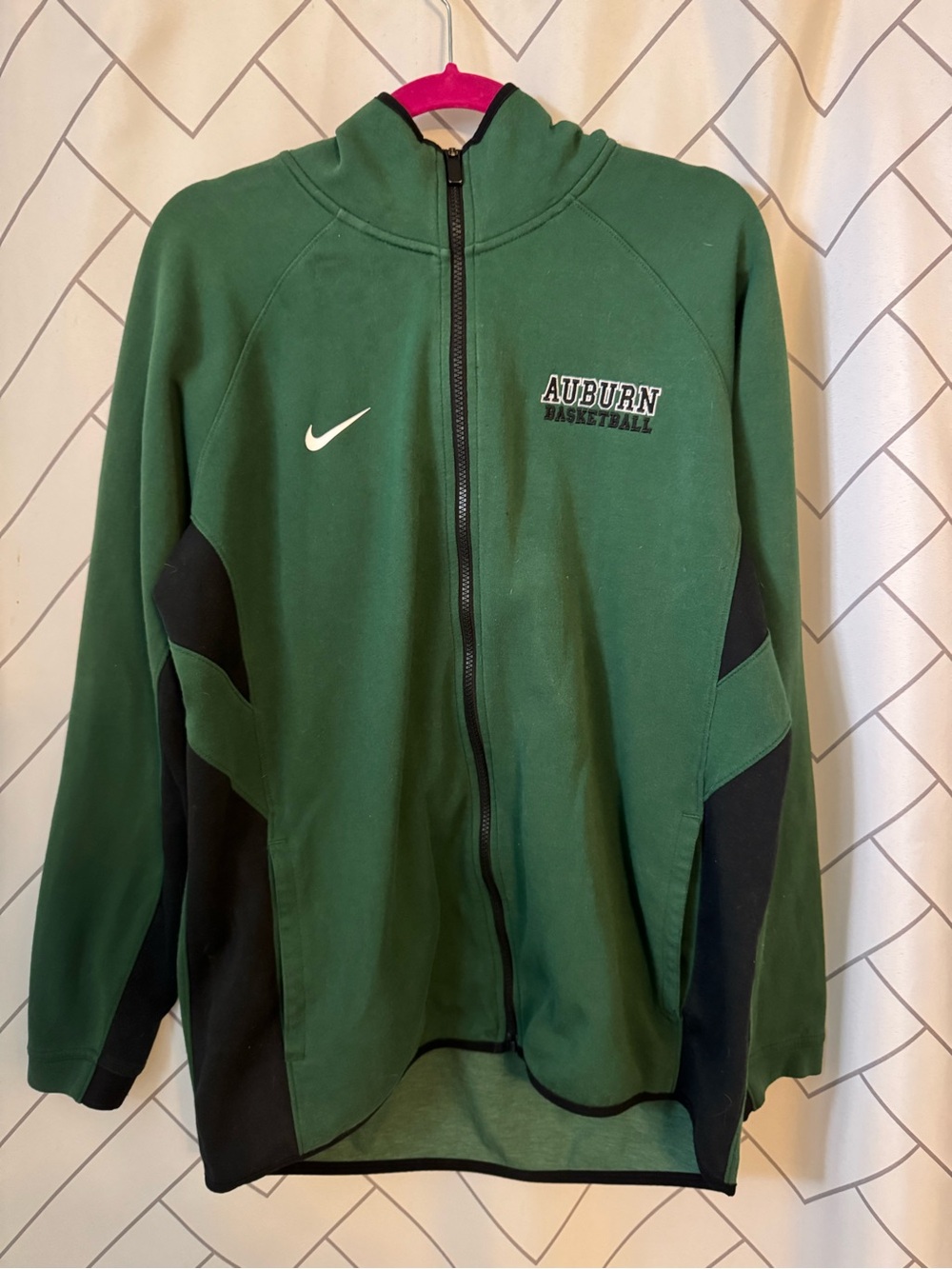 Nike Green and Black Full-Zip Auburn Basketball Jacket
